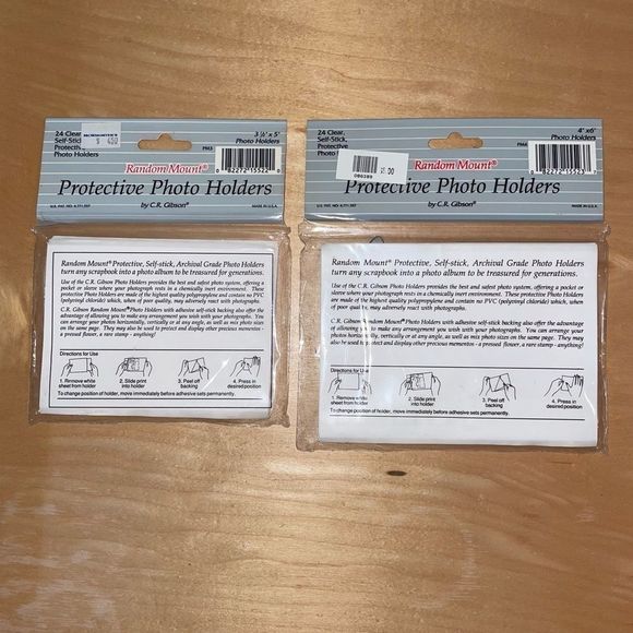Random Mount, protective photo holders for scrapbooking, 3 1/2” x 5” & 4” x 6” - Picture 2 of 2